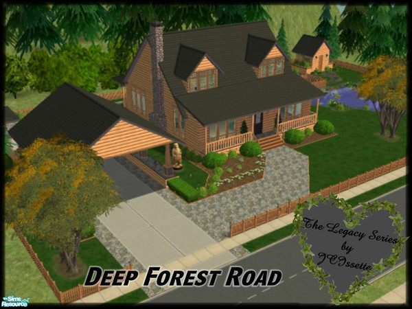 Sims 2 — Deep Forest Road (Unfurnished) by JCIssette — This rustic home is perfect for that bachelor, or the couple who