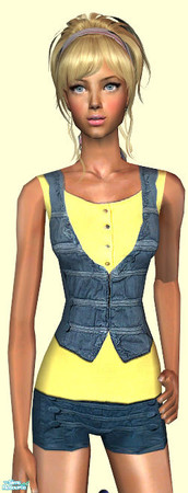 Sims 2 — Hot Pants with Knee Boots and Top - 0 by milanokat — 