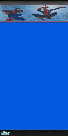 Sims 2 — MFG  Spidey Rulez! Bedroom Set - \"Spidey Blue \" Wall by mightyfaithgirl —  Light/medium Blue