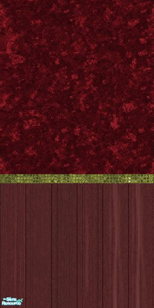 Sims 2 — tams tc 123 set 2 - Tams Wall For Tc 123 by tambriah — red patterned top with wood bottom & green patterned