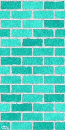 Sims 2 — Baby Blue Brick Wall by bseblwmn — Baby Blue Brick Wall