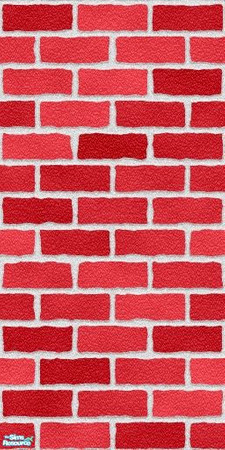 Sims 2 — Pink and Red Brick Wall by bseblwmn — Pink and Red Brick Wall