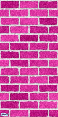 Sims 2 — Pink Brick Wall by bseblwmn — Pink Brick Wall