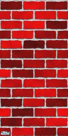 Sims 2 — Red Brick Wall by bseblwmn — Red Brick Wall