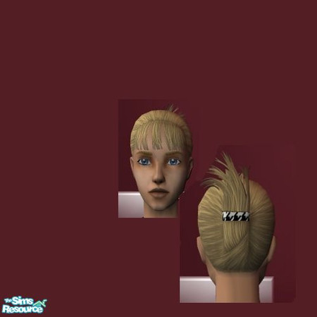 Sims 2 — Houndstooth Clasp Set - 165413d Houndsclaspblond by imissfruity10 — blonde Hair in the Houndstooth clasp set.