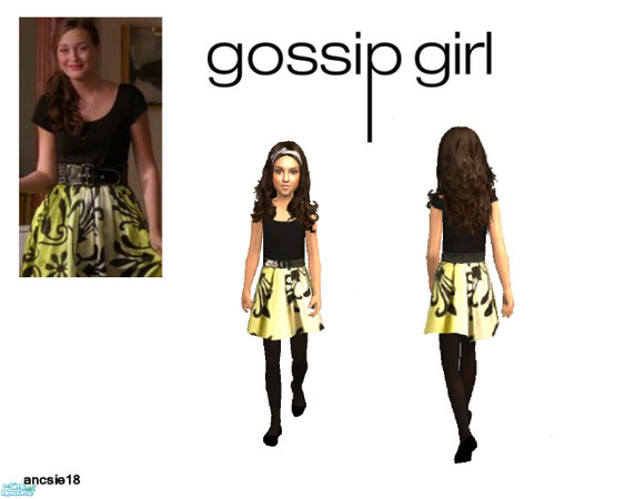 Sims 2 — Alice + Olivia dress for children by ancsie18 — Cute Alice + Olivia dress as seen on Blair Waldorf (Leighton
