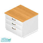 Sims 1 — White & Wood Kitchen - Counter 2 by STP Carly — Part of the White & Wood Kitchen Set