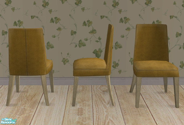 Sims 2 — PB Dining Sophie lightwood - Chair polster gold by ShinoKCR — 