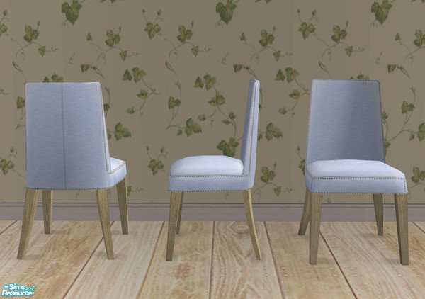Sims 2 — PB Dining Sophie lightwood - Chair lightwoodnblue by ShinoKCR — Recolor for legs Lightwood, Polster blue