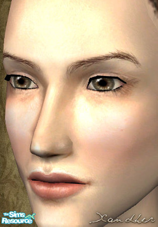 Sims 2 — Naturelle Eye Shadow - Shrimp by Xandher — A neutral, flesh-toned eyeshadow that is perfect for any age group,