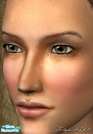 Sims 2 — Naturelle Eye Shadow - Bronze by Xandher — A neutral, flesh-toned eyeshadow that is perfect for any age group,