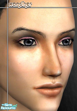 Sims 2 — Pop Eyeshadow - Naughty by Xandher — A dramatic, colorful eyeshadow with a smokey black base, and a pop of