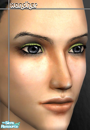 Sims 2 — Pop Eyeshadow - Spoil by Xandher — A dramatic, colorful eyeshadow with a smokey black base, and a pop of