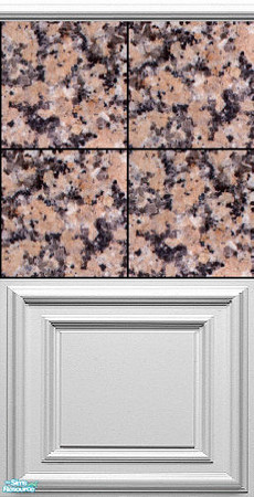 Sims 2 — Black w Creme Marble Collection - Black W Creme Fancy Marble Wall by robbyngirl — More marble for your bath.