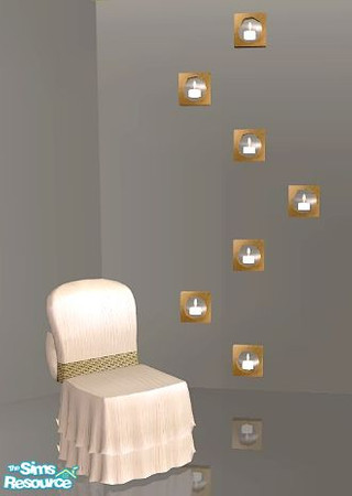 Sims 2 — Adagio dining - wall candles by kibanahnah — golden wall candles