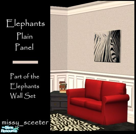 Sims 2 — Elephants - Plain2 by missy_sceeter — Part of the Elephant Border & Stencil walls set.