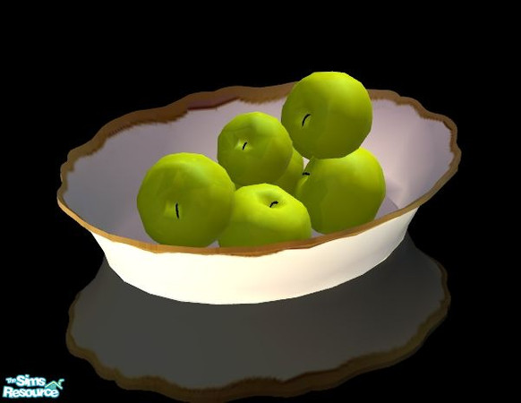 Sims 2 — Adagio dining - Apples by kibanahnah — green apples