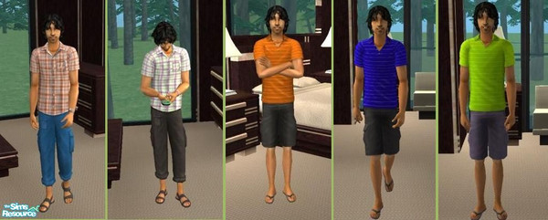 Sims 2 — Male Short Set - H&M by PenelopeT — Set of male short outfits. Enjoy! **Requires H&M**. Check out my