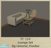 Sims 2 — Texture Challenge 124 Lounge set by General_Fondue — A lounge set made with the textures from Texture challenge