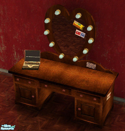 Sims 2 — Vanity Fair - mirror with 9 colours - dark by Daislia — New mesh Jeanette\'s heart-shape mirror from VTMB, This