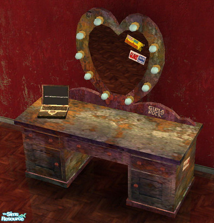Sims 2 — Vanity Fair - mirror with 9 colours - grunge4 by Daislia — New mesh Jeanette\'s heart-shape mirror from VTMB,