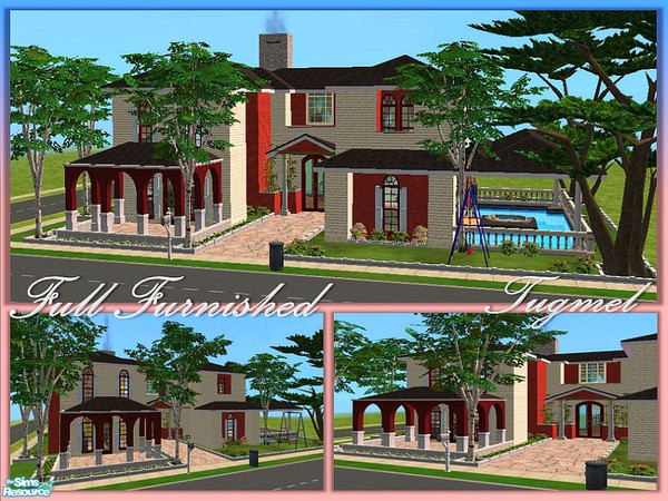 Sims 2 — Tgm-Lot-70 (Furnished) by TugmeL — Full Furnished, 4 Bedrooms, 3 Bathrooms, pool, Terrace and garden..