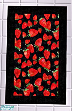 Sims 2 — Strawberry Kitchen- Rug 2 by mom_of2boyz — A maxis recolor, except for the hanging plant, which is by Shakeshaft