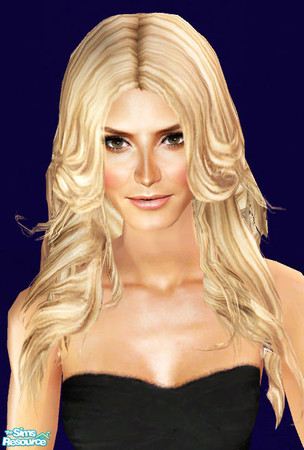 Sims 2 — Angelic - Blonde by ChazDesigns — A sexy supermodel-esque hair style. 9 Colours, binned and animated. Credit