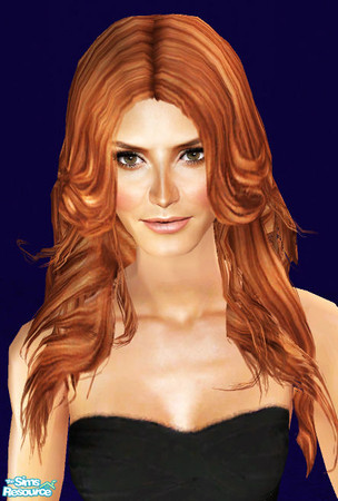 Sims 2 — Angelic - Ginger by ChazDesigns — A sexy supermodel-esque hair style. 9 Colours, binned and animated. Credit