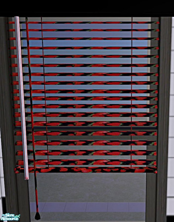 Sims 2 — Strawberry Kitchen- Blinds by mom_of2boyz — A maxis recolor, except for the hanging plant, which is by