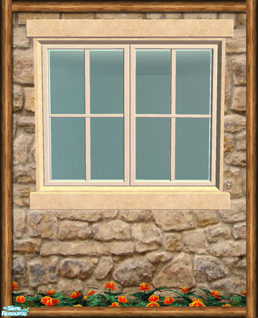 Sims 2 — Cottage 2 Tile Window - Diag Mesh by Shakeshaft — Part of a set of Cottage Style Windows and Doors, with