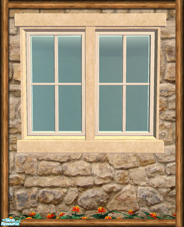 Sims 2 — Cottage 2 Tile Window - V2 Diag Mesh by Shakeshaft — Part of a set of Cottage Style Windows and Doors, with