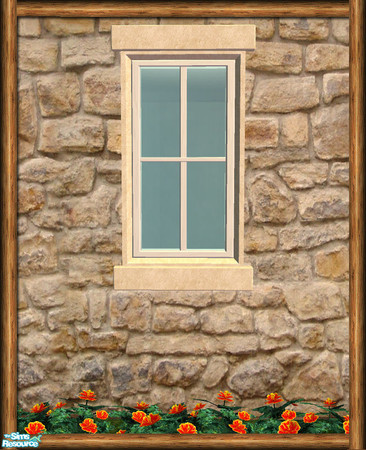 Sims 2 — Cottage Single Window - Diag Mesh by Shakeshaft — Part of a set of Cottage Style Windows and Doors, with