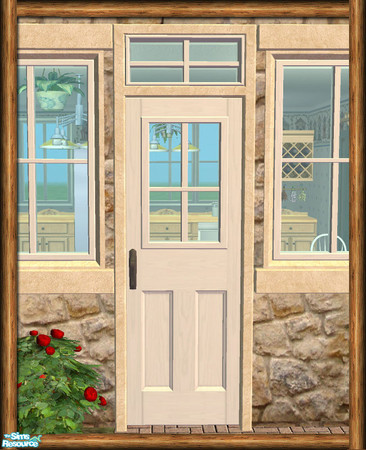 Sims 2 — Cottage Kitchen Door - Diag Mesh by Shakeshaft — Part of a set of Cottage Style Windows and Doors, with