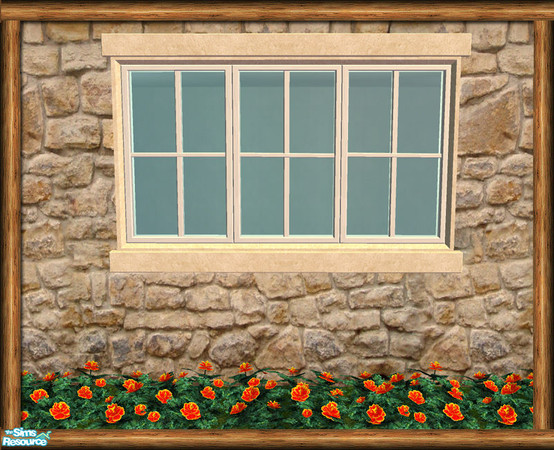 Sims 2 — Cottage 3 Tile Window - Diag Mesh by Shakeshaft — Part of a set of Cottage Style Windows and Doors, with