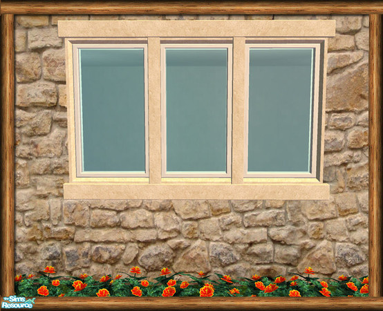 Sims 2 — Cottage 3 Tile Window - V6 Diag Mesh by Shakeshaft — Part of a set of Cottage Style Windows and Doors, with