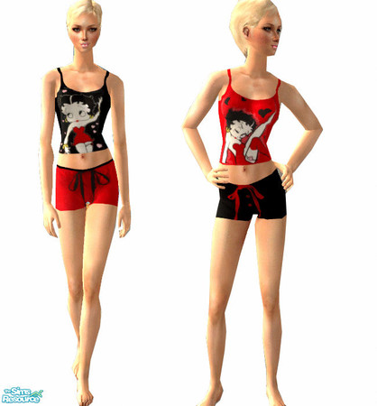 Sims 2 — Betty Boop by theplayanita — Undies for female adult sims Ejoy!