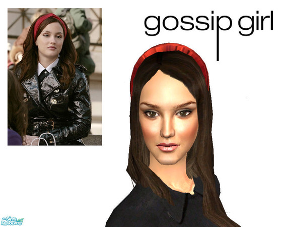 Sims 2 — A set of Blair Waldorf\'s headbands - Satin red by ancsie18 — Cute headband as seen on Blair Waldorf (Leighton