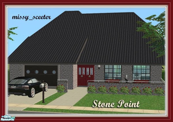Sims 2 — Stone Point by missy_sceeter — Great house for singles or couples. Has front/back patios, Pool, lots of space in