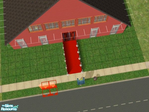 Sims 2 — The Red House of Clothes by doctoresswho — Red! Red! Red! A fun little shop that is obsessed with the color red.
