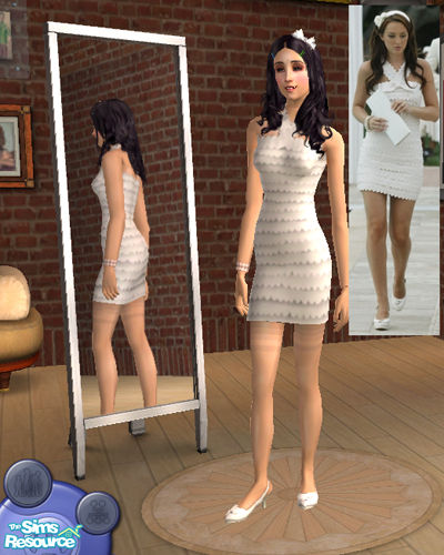 open lace back dress Blair Crystal Trim Drop Waist Mini Dress (Archive Sale)
