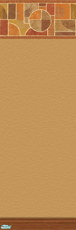 Sims 2 — Brown Dark Wood Border by kittyispretty69 — One of a set of 24 walls consisting of four colors in two styles