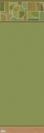 Sims 2 — Green Light Wood Border by kittyispretty69 — One of a set of 24 walls consisting of four colors in two styles