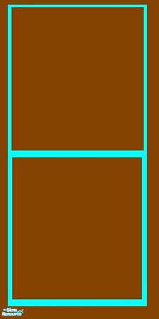 Sims 2 — Brown and Teal Paneling by dancemegal — This is a brown paneling with teal edges. It looks like it was painted