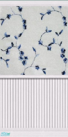 Sims 2 — Beadboard Collection 1 - BlueLaceFloralBeadboard by wb_rumor — TSRAA--PS
