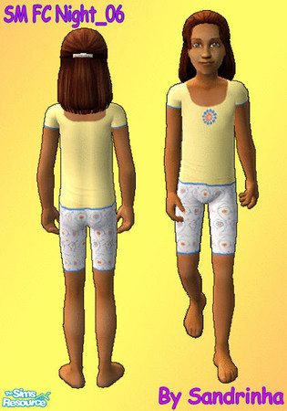 Sims 2 — SM FC Night 06 by sandrinha — One of five bermudas and t-shirts for a sweet night. No mesh/EP needed. Enjoy and