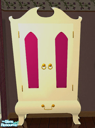 Sims 2 — Hiedi\'s Fairy Bedroom Part III Armoir by lisa9999 — Pink and cream.
