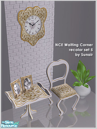 Sims 2 — NCE Waiting Corner - Recolor set 5 by Sunair — NCE Waiting Corner - Recolor set 5 (white)