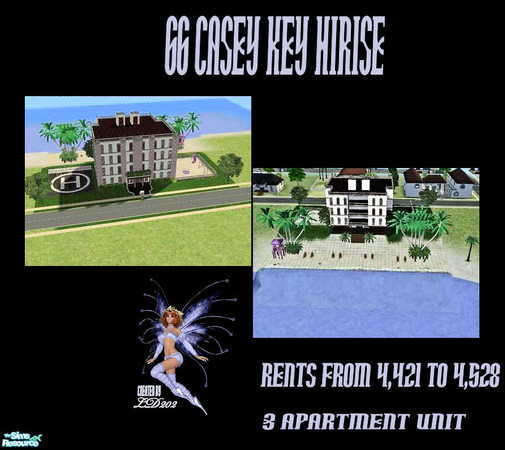 Sims 2 — 66 Casey Key by LD202 — This is 3 apts. 1st floor is community area. The 2nd and 3rd and 4th are 1 apt. on each