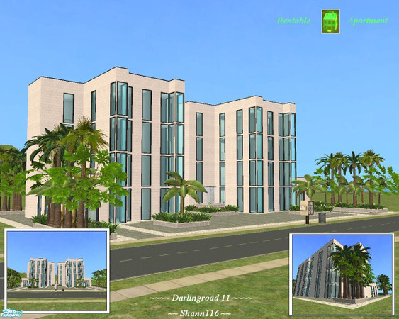 Sims 2 — Darlingroad 11 by Shann116 — Two modern apartments with 8 rentable units, witch aren\'t furnished. Rent Price